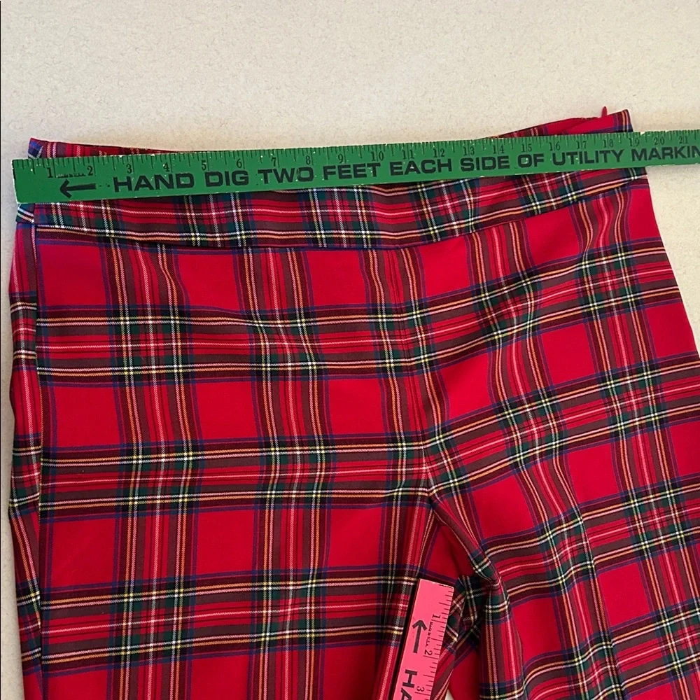 Talbots Slim Hampshire Ankle Pants Size 16 NWOT Classic Tartan Red Plaid Pattern - Picture 12 of 15
